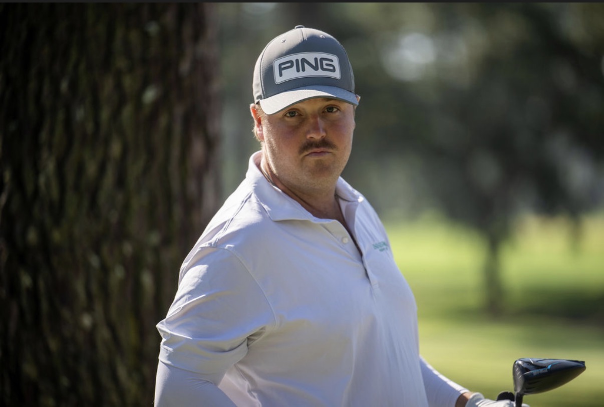 Canon Claycomb on the course